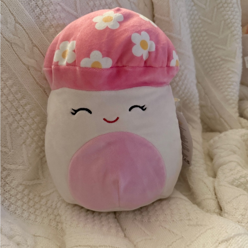 Sakina the Mushroom with Flower Spots 8” Stuffed Plush